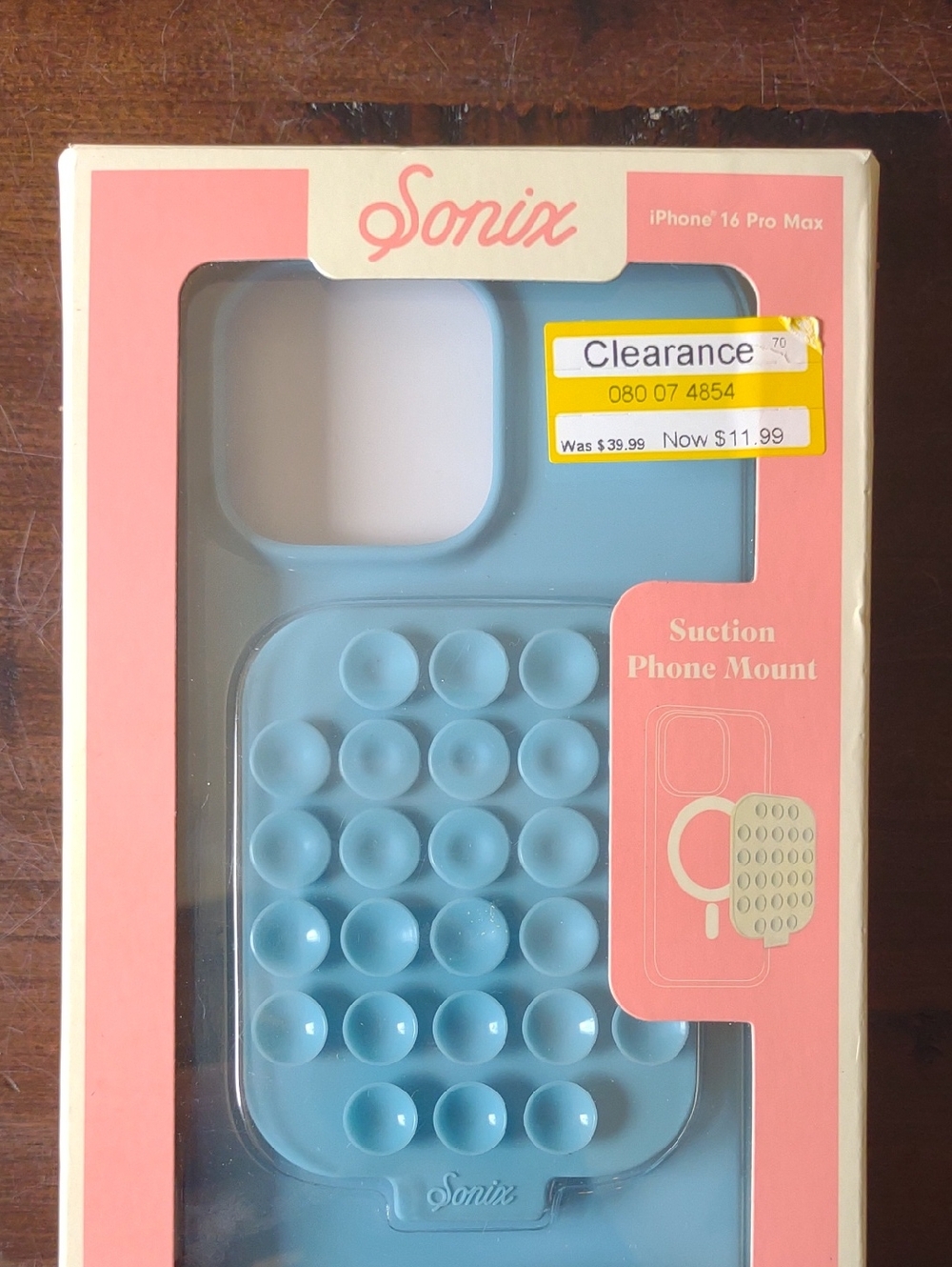 Sonix Light Blue Suction Phone Mount Case for iPhone 16 Pro Max